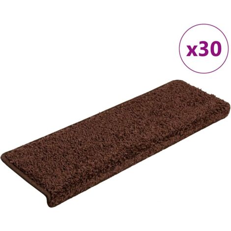 Stufenmatten 30 Stk. 65x21x4 cm Braun Rechteckiger Rand vidaXL
