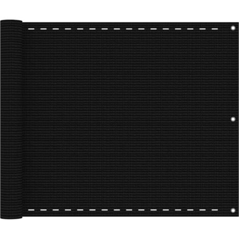 Balkon-Sichtschutz Schwarz 75x400 cm HDPE vidaXL