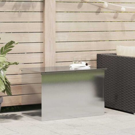 Außenlagerbox Silber 80 x 50,5 x 50 cm Stahl vidaXL