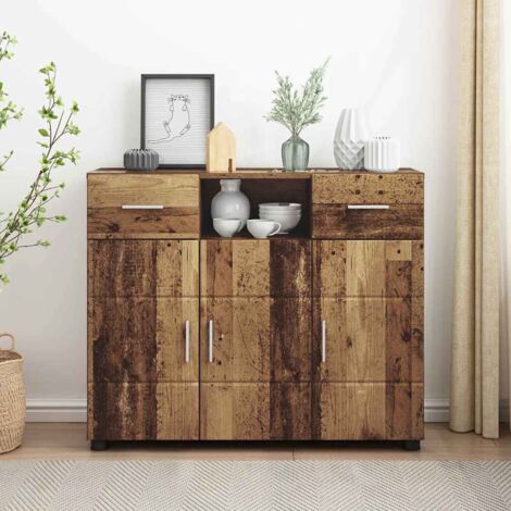Sideboard mit Tür Altholz 88.5 x 30.5 x 73 cm Holzwerkstoff vidaXL