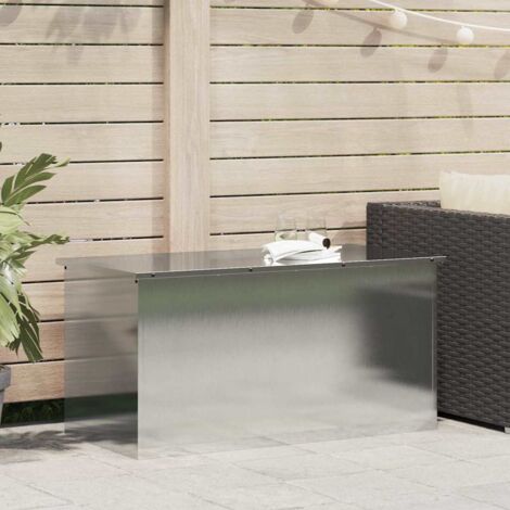 vidaXL Outdoor Storage Box Silver 100 x 50.5 x 50 cm Galvanised Steel
