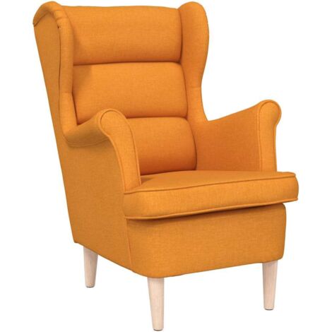 vidaXL Armchair Dark Yellow 74x84x100 cm Fabric (1/5)