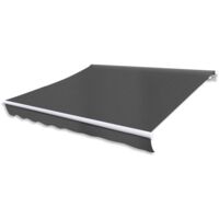 vidaXL Folding Awning Manual Operated 300 cm Anthracite (143033+143036)
