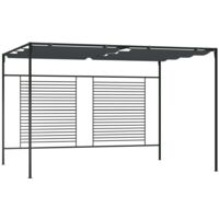 vidaXL Gazebo with Retractable Roof 4x3x2,3 m Anthracite 180 g/m²