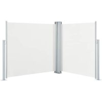 vidaXL Ausziehbare Seitenmarkise Cremeweiß 120 x 600 cm
