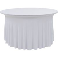 vidaXL 2 pcs Stretch Table Covers with Skirt 150x74 cm White