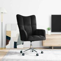 vidaXL Relaxing Chair Black Velvet