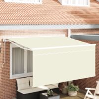 vidaXL Retractable Awning Cream 300 x 200 cm Polyester and Aluminium
