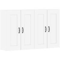 vidaXL Wall Mounted Cabinets 2 pcs White Engineered Wood