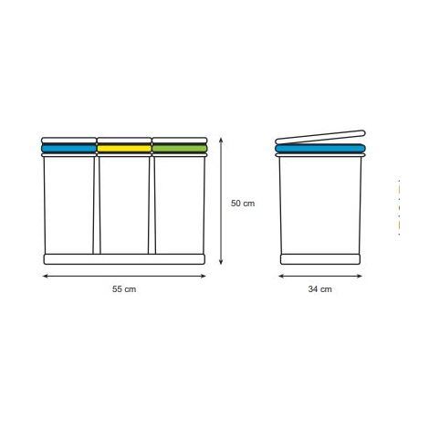 SMARTY ECOBIN 3 contenitori per raccolta differenziata Articoli