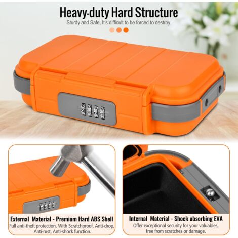 Cassaforte Portatile Brifit Con Codice Numerico – Impermeabile, Antiurto, Con Cavo Di Sicurezza, Per Viaggi E Casa