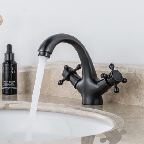 Rubinetto per lavabo cromato retrò, rubinetto vintage