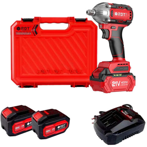 Avvitatore a impulsi senza spazzole a batteria con due batterie, avvitatore a impulsi elettrico da 300 Nm e 21 V per auto e casa (1/5)