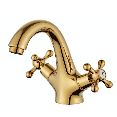 Kelelife Miscelatore Rubinetto per Lavabo Bagno con Due Maniglie, Tre
