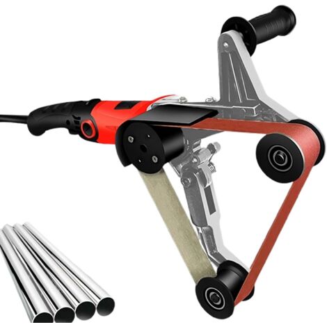 Lucidatrice per tubi da 800 W, macchina di cattura con base in acciaio inossidabile da 0 a 1000 giri/min, con 6 velocità regolabili, levigatrice a nastro per tubi rotondi