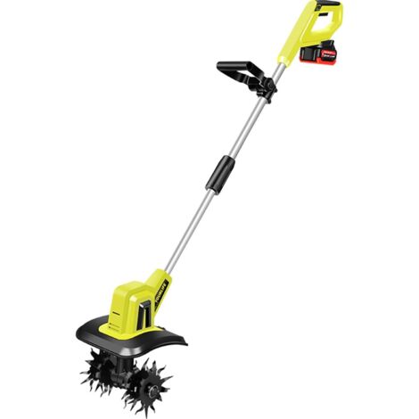 Motocoltivatore, vanga a batteria da 20 V con batterie, larghezza di lavoro 22 cm, profondità di fresatura 16 cm, motocoltivatore elettrico per giardino e orto (1/5)