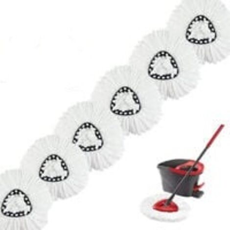 Ricambio Mocio Microfibra Vileda Telo Di Ricambio Per Mocio Vileda Turbo Easy Wring - Testina In Microfibra Bianca Telo Mocio Bianco Microfibra