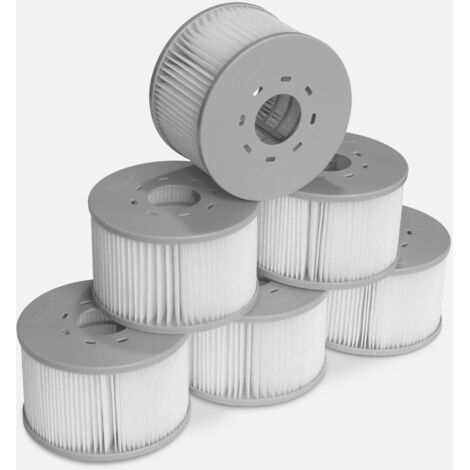 Set di 6 filtri per spa gonfiabili MSPA V2. Ø106cm – 6 cartucce filtro di ricambio per spa gonfiabile MSPA