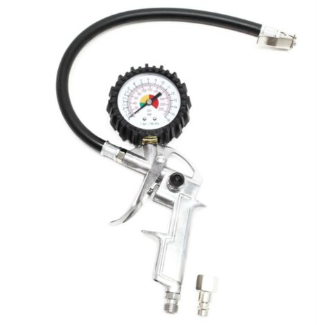 Wiltec Pistola per gonfiaggio pneumatici ad aria compressa 0-16 bar con manometro