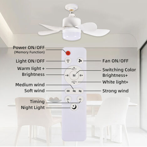 Ventilatore da soffitto 5 pale legno con lampada e telecomando diametro