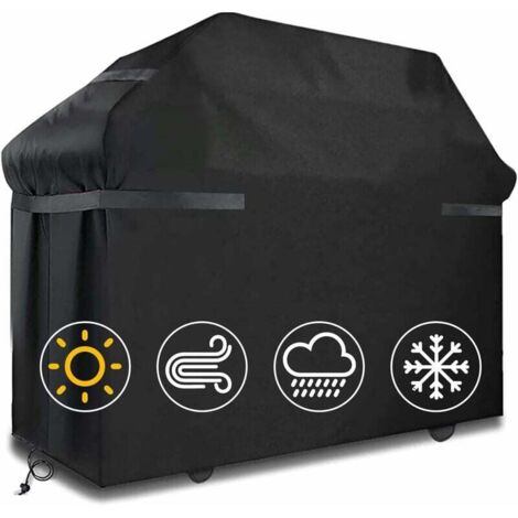 Coperture per barbecue Copertura per barbecue impermeabile Copertura per barbecue antivento e antistrappo con cinghie e borsa portaoggetti (145x61x117 cm)