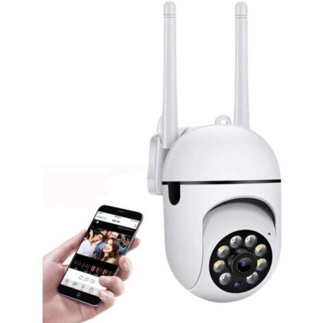 Caméra Surveillance WiFi Extérieure sans Fil PTZ, Livré avec 16 fonctions puissantes,1080P Caméra IP 360° sans Fil Étanche, Vision Nocturne en Couleur