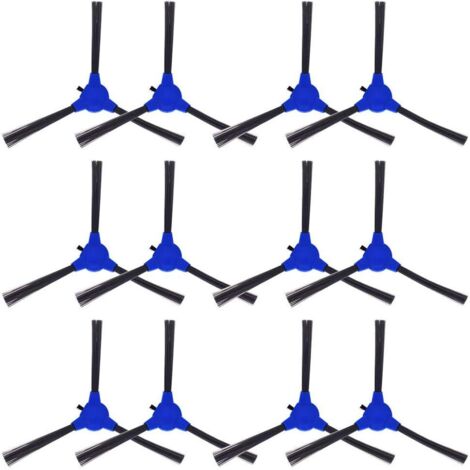 Confezione da 12 spazzole laterali compatibili con gli aspirapolvere robot eufy RoboVac 11S, 15T, 30, 30C, 15C, 12, 25C, 35C, 11S Max, 15C Max, G20, G30, G35, G35+, G40, G40+, G40 Hybrid/Hybrid+. (1/4)
