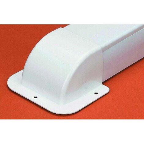 Presa di corrente a parete per canalina Optimal da 80 mm, bianca anti UV