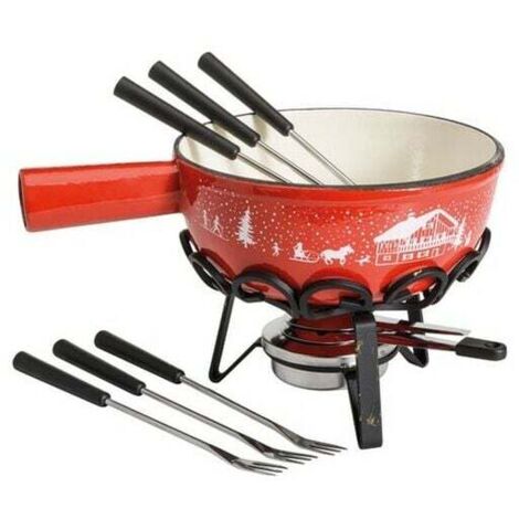 TABLE ET COOK - SET FONDUTA SAVOYARD FRITTE INVERNALI ROSSO 22CM