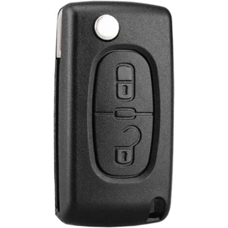 (2 pulsanti, CE0536) Guscio chiave a 2 pulsanti compatibile CE0536 Chiave pieghevole a scatto per Peugeot 207 307 308 407 408 3008 5008 Citroen C2 C3 C4 C5 C6 C8