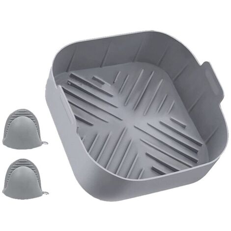 Stampo per friggitrice ad aria, silicone, 20 cm, grigio (1/5)
