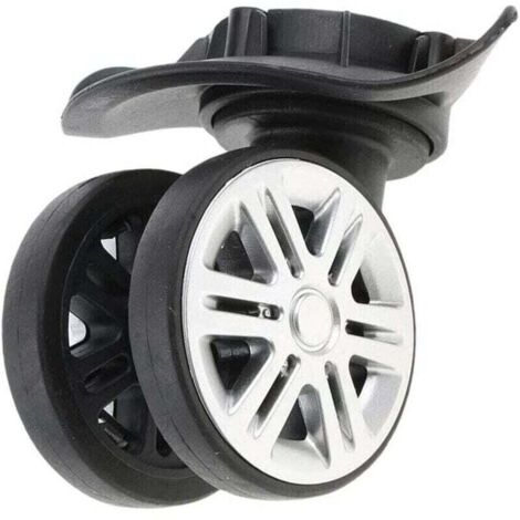 Lot de 2 Roulettes Doubles à Roulement à Rouleaux - Roues Pivotantes à 360 Degrés pour Trolley, Valise - Pièce de Réparation (1/5)