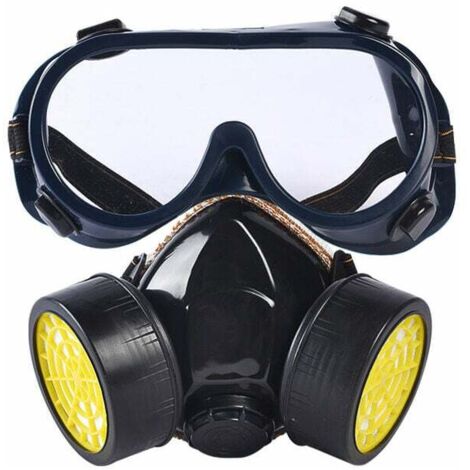 Masque Protection, Masque Respiratory Reusability, Triomphe Protection Masque Double Filtration Contre Vapeur Toxique, Anti Poussière Anti Gaz Masque Chimique Pour Peinture Travaux Bric (1/5)