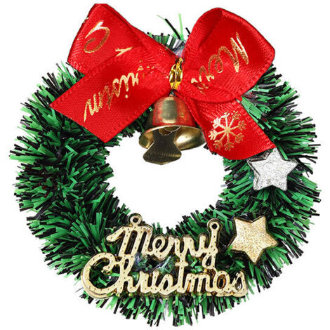 12 pezzi Mini ghirlande di Natale in plastica Decorazioni artificiali per alberi Senza piume Senza batterie per Natale Capodanno Festa invernale (1/4)