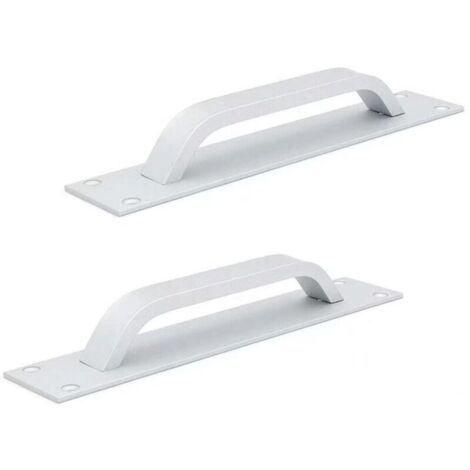 Set di 2 maniglie per porte scorrevoli in lega di alluminio, maniglie per porte tagliafuoco, maniglie per porte di armadi, push-pull, 20 cm x 4 cm, colore argento, AAFGVC (1/5)