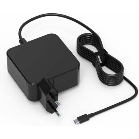 Adattatore di alimentazione tipo C per caricabatterie USB-C da 65 W per MacBook Pro/Air, Lenovo Thinkpad, HP Chromebook, ASUS, Acer, Huawei Matebook, Xiaomi Air, Samsung Chromebook Plus, cavo di alime (1/5)