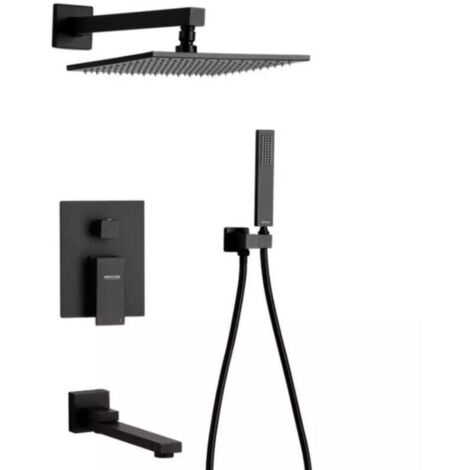 ASTA PER DOCCIA IN OTTONE, 25mm, CON SUPPORTO DOCCIA ORIENTABILE IN ABS, FLESSIBILE DOPPIA AGGRAFFATURA 1,5m E DOCCETTA 3 GETTI IN ABS