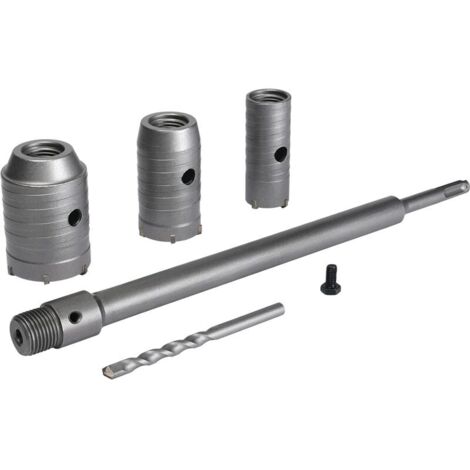 Punta per sega a tazza, Ø30mm, 40mm, 50mm Set di seghe a tazza, Punta per trapano per cemento 350mm Asta di prolunga SDS Plus Punta in carburo di tungsteno, Sega a tazza per mattoni Pietra Calcestruzz