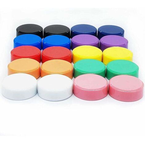 Confezione da 40 magneti magnetici per frigorifero, magneti potenti, piccoli magneti decorativi rotondi colorati per lavagne magnetiche, lavagne bianche, aule, ufficio, armadietti (10 colori) (1/5)