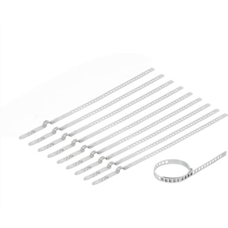 10 morsetti a vite in acciaio inox per tubo flessibile ad ala, 25-40 mm