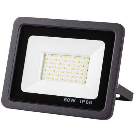 Proiettore LED da 50 W, illuminazione esterna a LED da 5000 LM, faretto LED di sicurezza ad alta luminosità, faretto LED da esterno, luce bianca fredda 6500 K, faretto impermeabile IP66 per giardino, 