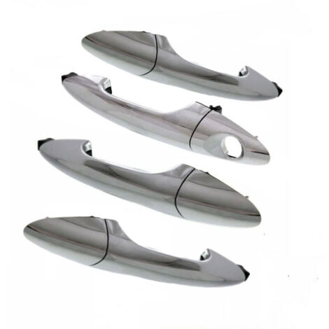 Maniglie per porte esterne, placcate argento, set di quattro (1/4)