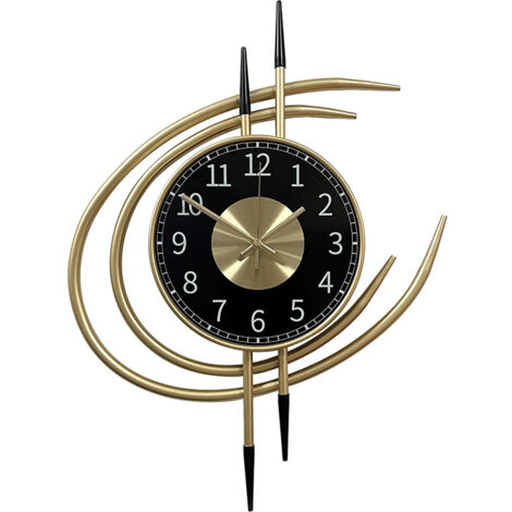 Grande orologio dorato, design moderno XXL 54 cm, orologio da parete gigante silenzioso senza ticchettio, orologio da parete in metallo originale per la decorazione della parete del soggiorno (1/5)