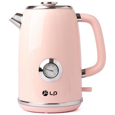Bollitore Namajunas - Capacità 1,7 l - Acciaio inossidabile - Bollitore elettrico - Funzione di mantenimento in caldo - Stile retrò - Rosa