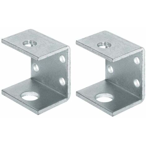 2x staffe di fissaggio doppie 30x40 ripiano in acciaio con filettatura M10 piastra di supporto in metallo per mobili letto tavolo scaffale armadio (1/4)
