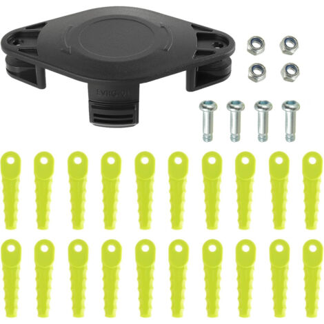 Testina per tagliabordi ACFHRL2, compatibile con i tagliabordi elettrici RYOBI ONE Head da 18 V e 24 V RY40200/40021/24200, P2000 e AC052N1, con 20 lame di ricambio. (1/5)