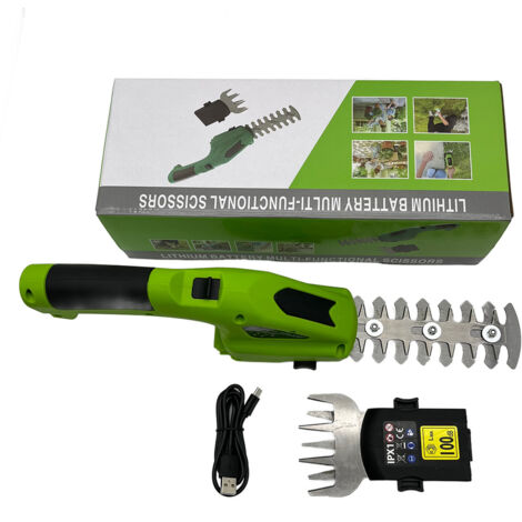 Tagliabordi a batteria, forbici per erba e tagliasiepi a batteria 2 in 1, manico lungo telescopico staccabile, per tagliare erba/cespugli (1/5)