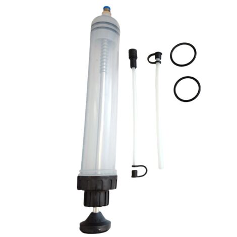 Siringa di aspirazione dell'olio, pompa di estrazione del liquido dei freni per lo scarico, per autoveicoli con tubo flessibile - 200 cc (1/4)