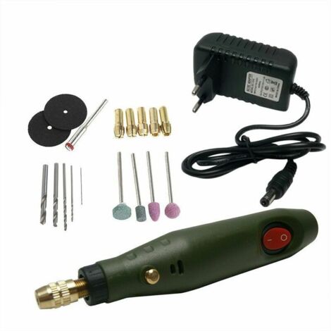 Set di mini trapano elettrico con smerigliatrice per forare, intagliare, lucidare, incidere e fresare penne (1/2)