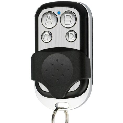 Confezione da 2 telecomandi universali per cancelli, frequenza 433,92 MHz per cancelli automatici, ampia portata - Telecomando universale programmabile per cancelli con codice fisso e batteria da 12 V (1/4)